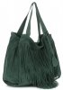 GEANȚĂ DIN PIELE shopper bag Vittoria Gotti verde de sticlă V6048